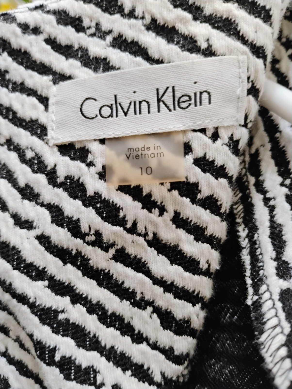 Calvin Klein Black And White Dress Size 10