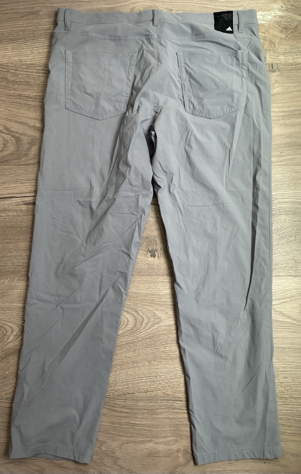 Adidas Go to 5 Pocket Pants Men’s 35×30 Gray Tapered Fit Stretch Golf Chino