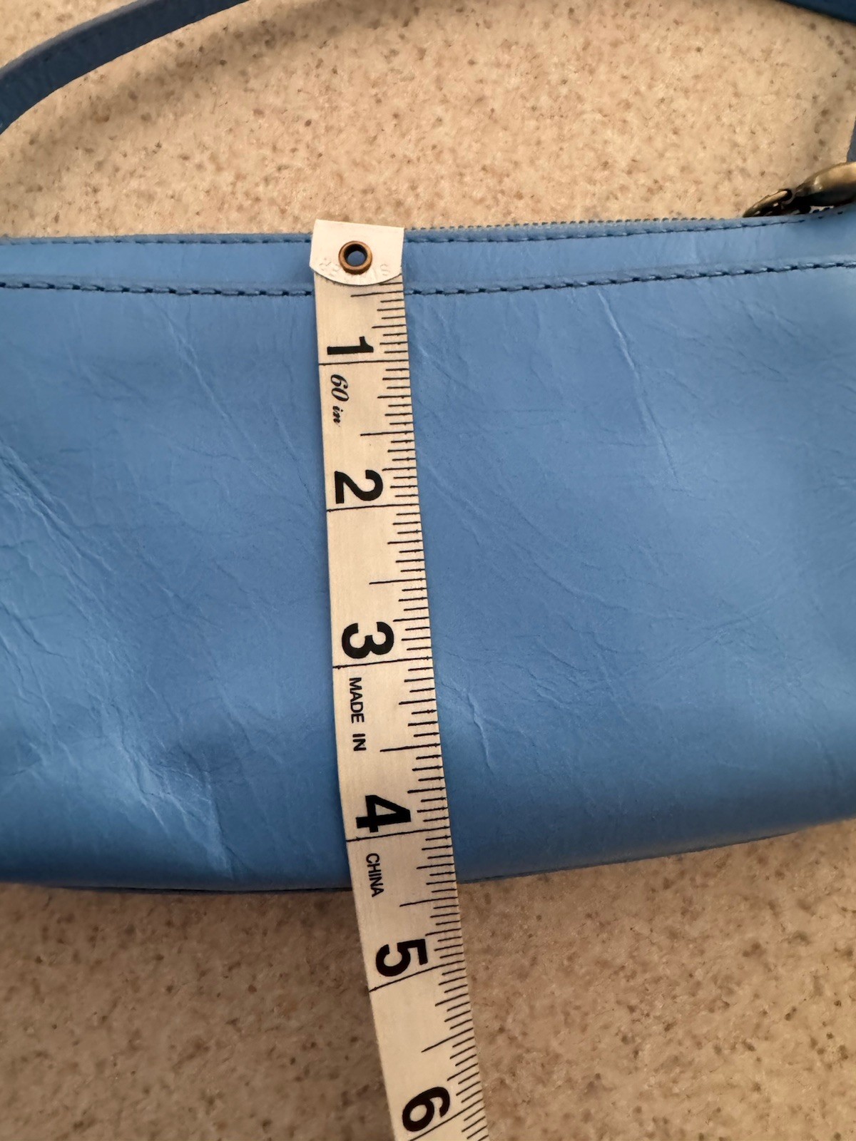 HOBO Jewel Small Leather Crossbody Bag in Tranquil Blue CLEAN