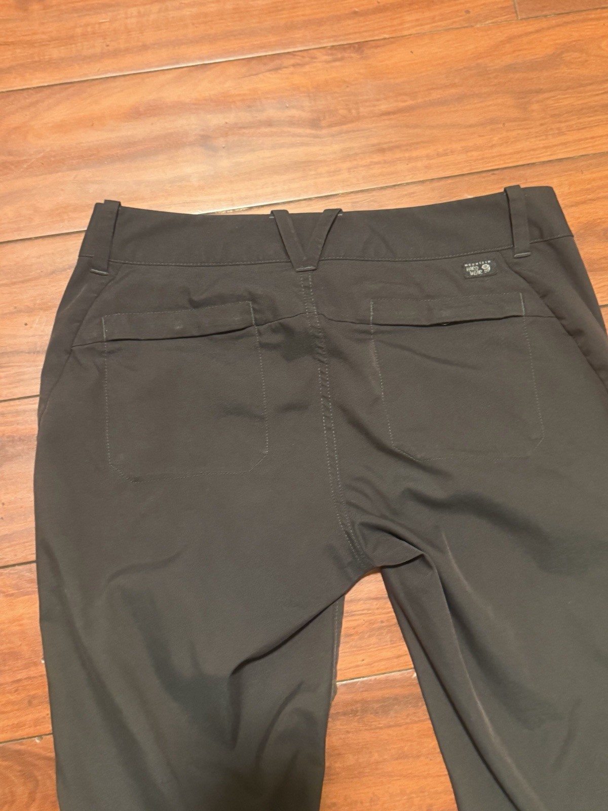 Mountain Hardwear Pants Womens 2×29 Gray Cargo Pocket Outdoor Hiking Drawstring