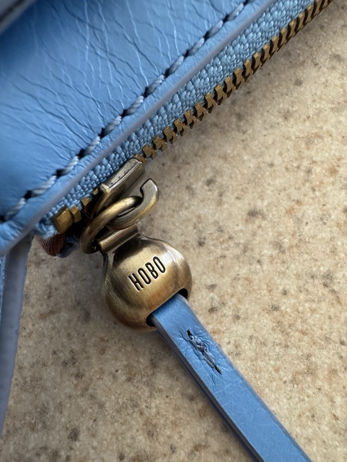 HOBO Jewel Small Leather Crossbody Bag in Tranquil Blue CLEAN