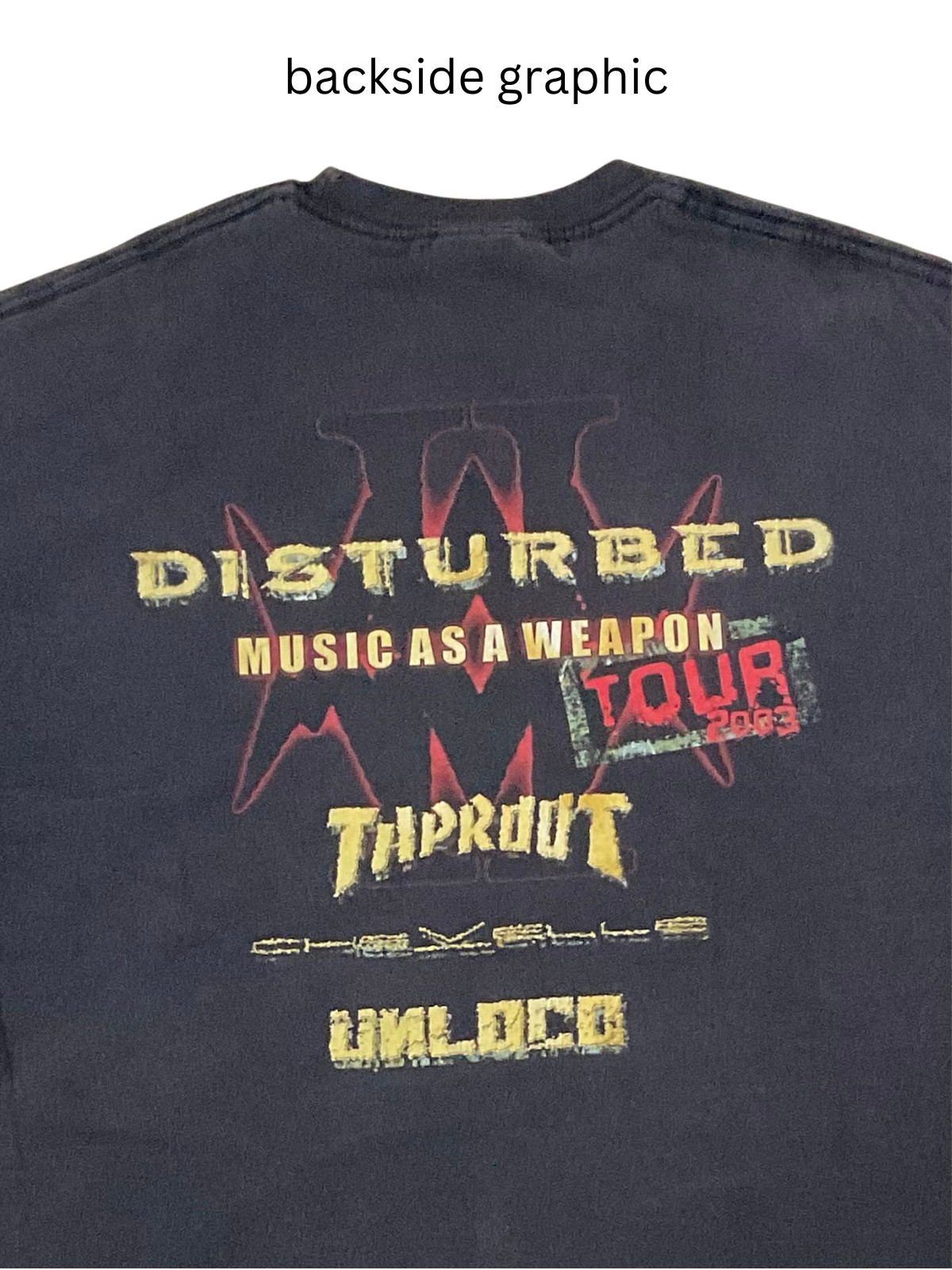 XL Disturbed 2003 t-shirt Music as a Weapon II tour 2-side 2004 live album shows