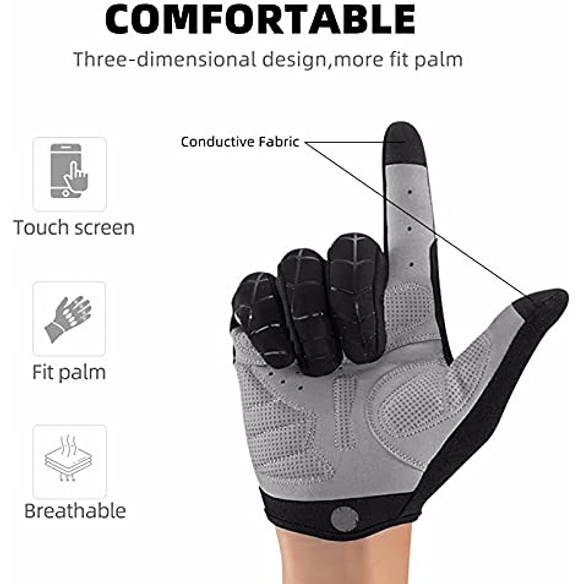 ROCKBROS Cycling Gloves Full/Half Finger Breathable Gel Pad Mountain Bike Gloves