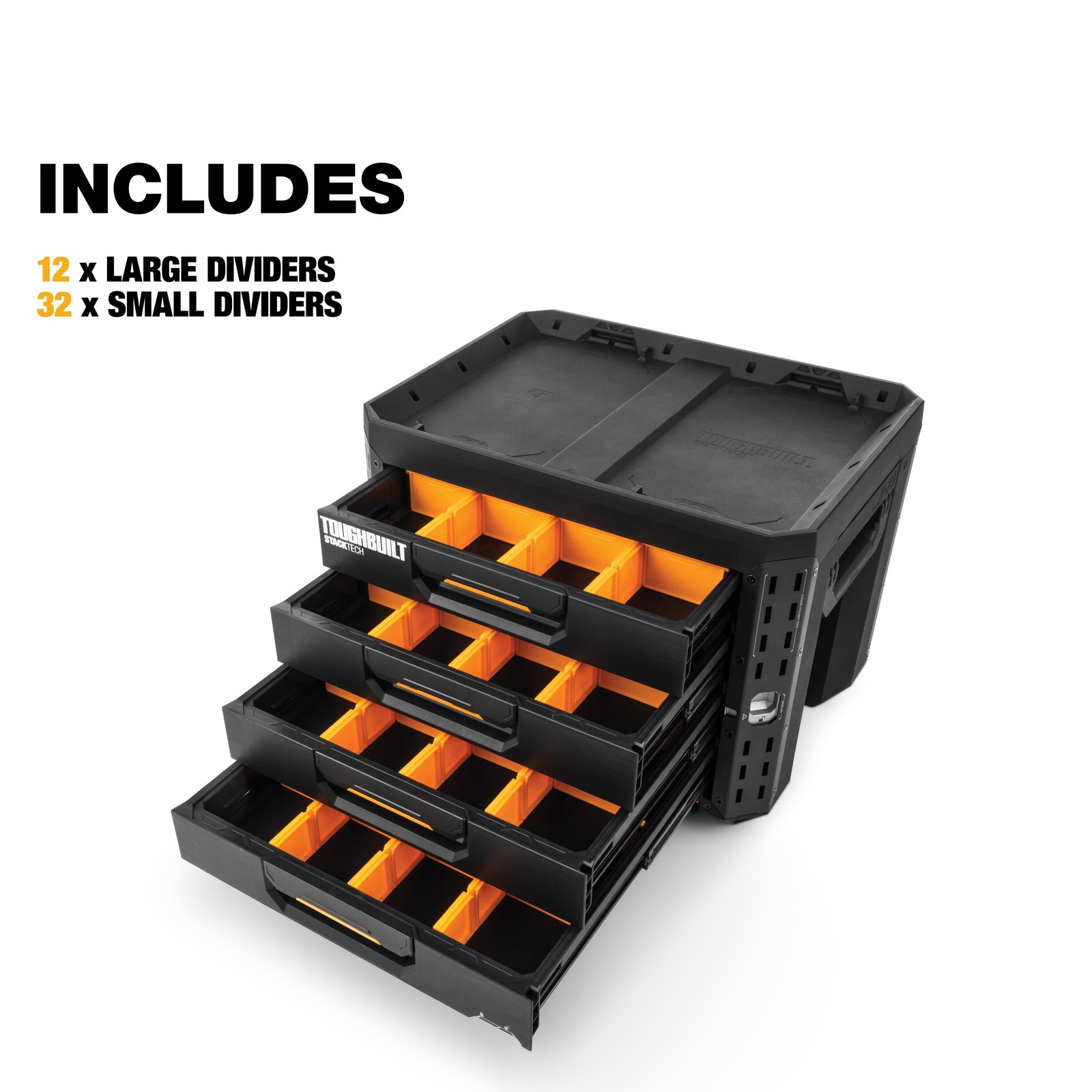 TOUGHBUILT STACKTECH 20.98-in W x 15.55-in H x 15.98-in D BLACK Plastic/Me|26001