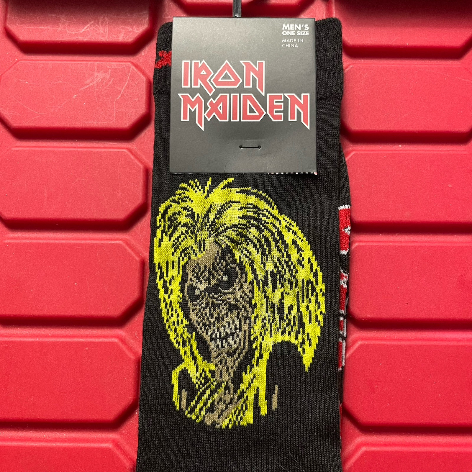 Iron Maiden Crew Socks Multi-Color Licensed Novelty Band Mens US One Size NEW
