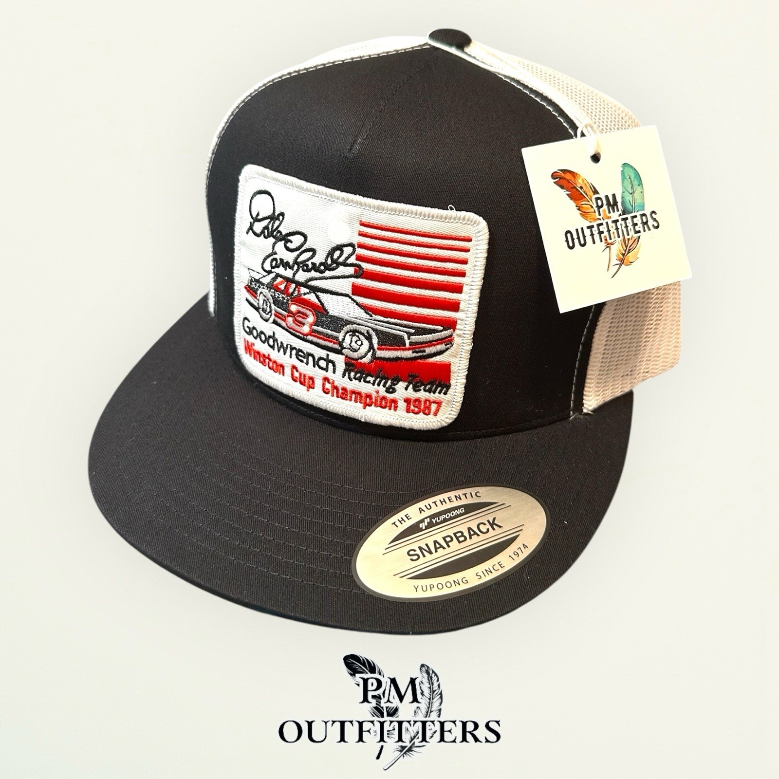 Dale Earnhardt Goodwrench 1987 Winston Cup Champion Hat | YP Classic Black White