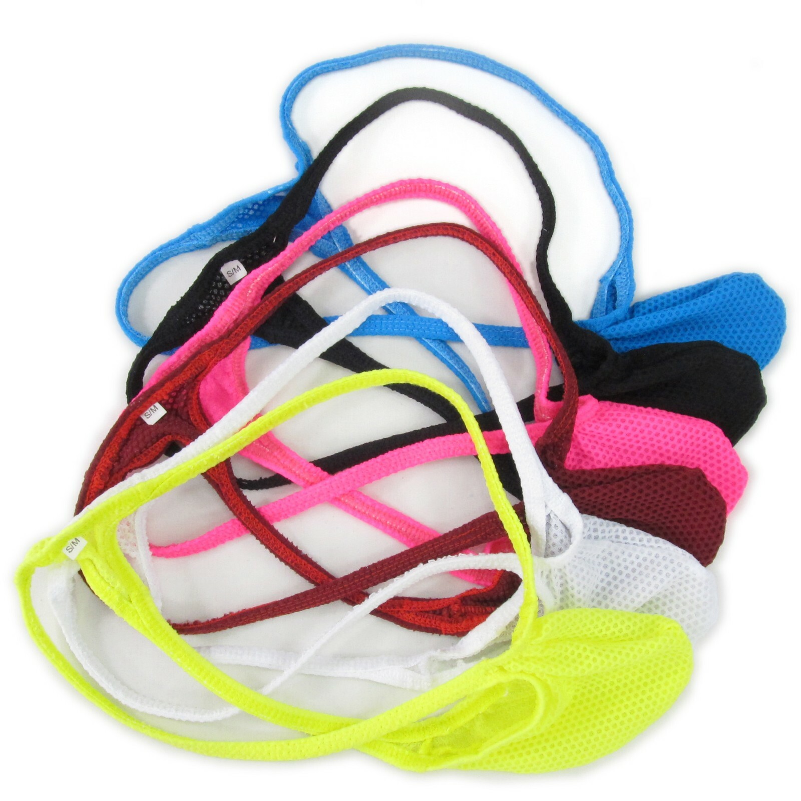 K403 D Mens Grape Smugglers String Thong Bulge Contoured Pouch Bubble Mesh Net