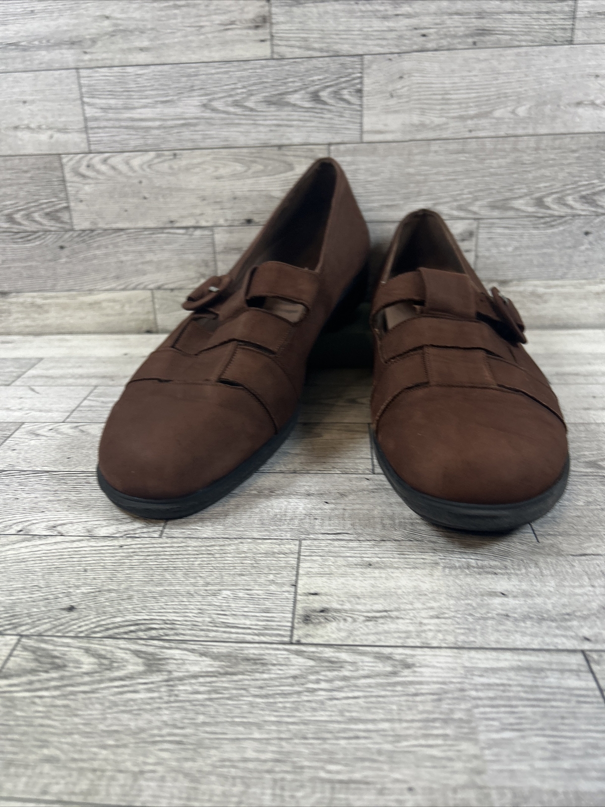 Women’s Fits by Theresia Brown Suede Comfort Flats Made In Germany US size 8 M