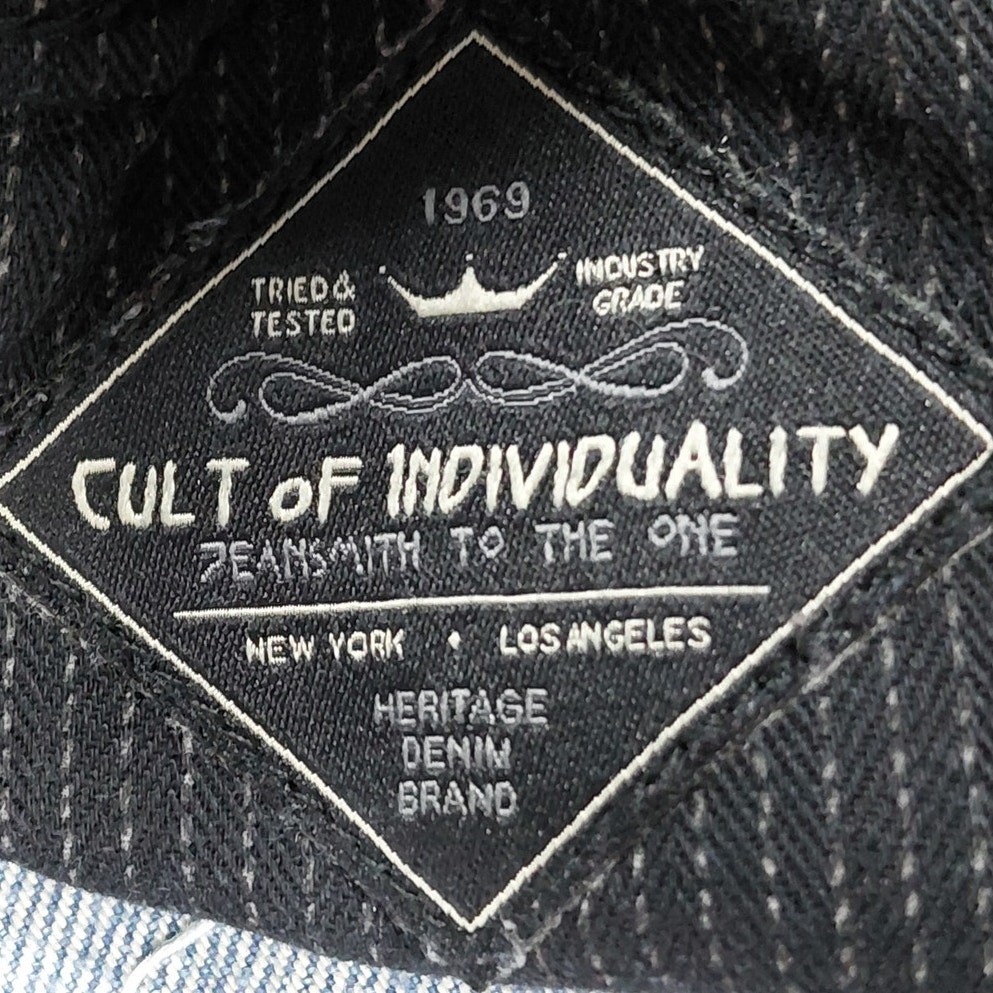 Cult of Individuality Distressed Blue Denim Jeans Mid (10-12 in) Regular