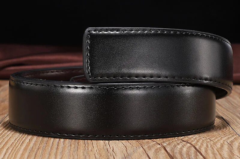 2.8/3.0/3.3/3.5/3.8cm Double-sided Genuine Leather Belt No Buckle Cowskin Belt