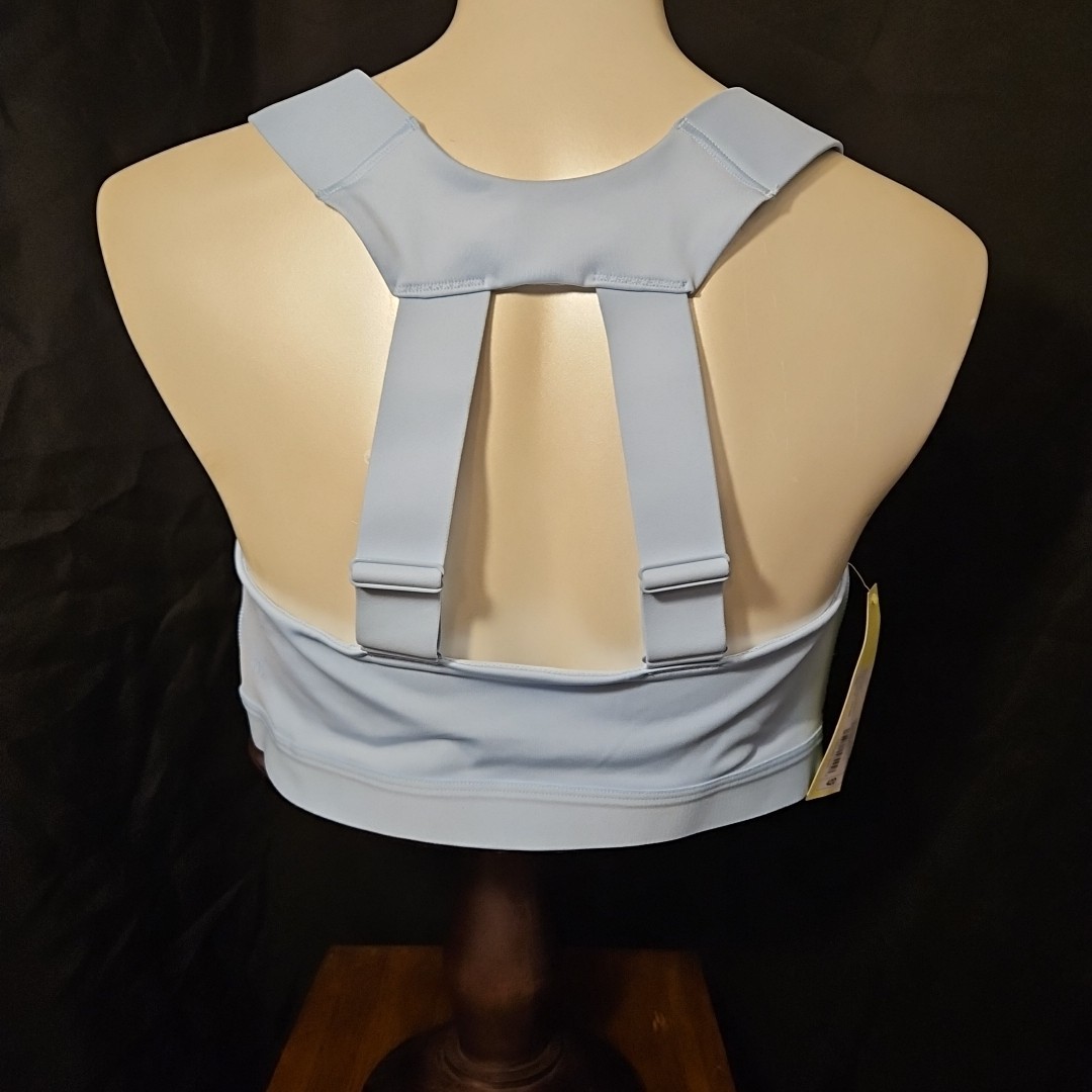 NWT Sports Bra All-in-Motion Active High Support Front-Zip Lt Blue Size 42D