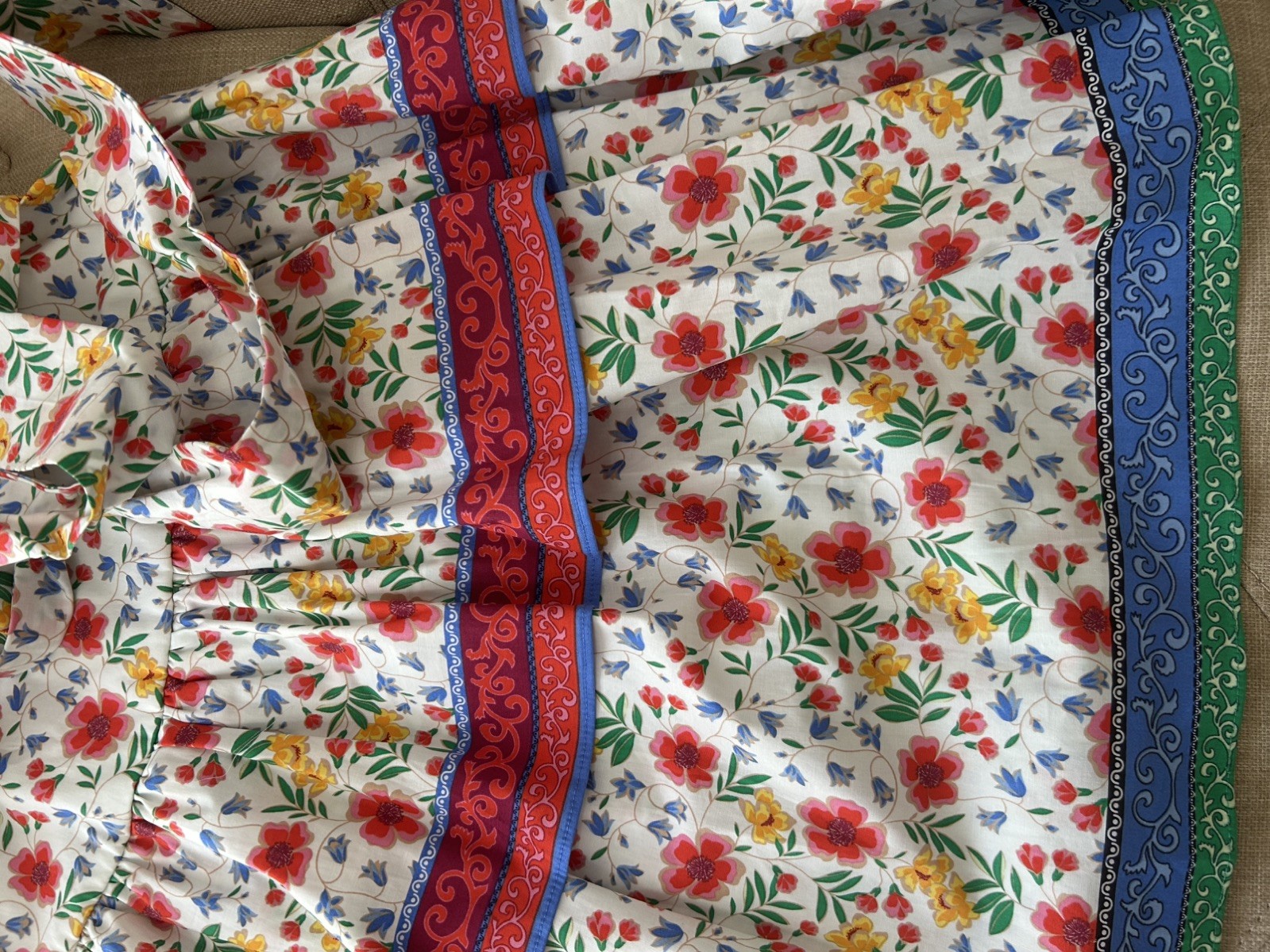 NWT Eliza J Floral Dress Size 10 Knee Length Square Neck Ruffle Tiered Bow Party