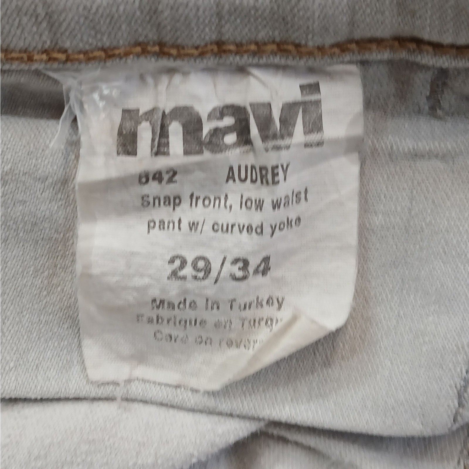 Mavi Audrey Snap Front Low Waist Jeans Womens 29 x 34 Stretch Denim Bootcut L