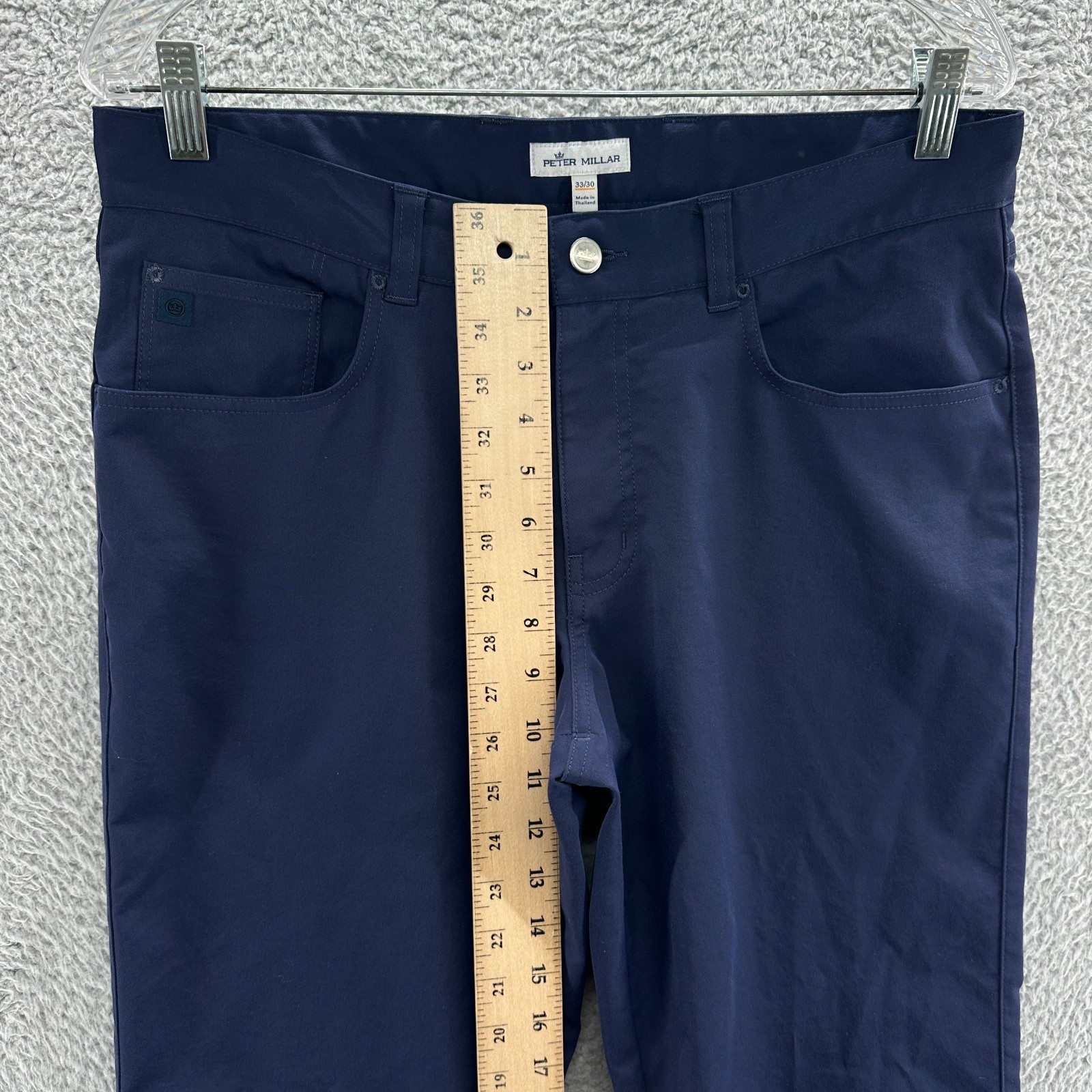 Peter Millar Pants Mens 33×30 Blue EB66 Golf Performance 5 Pocket Chino Pants