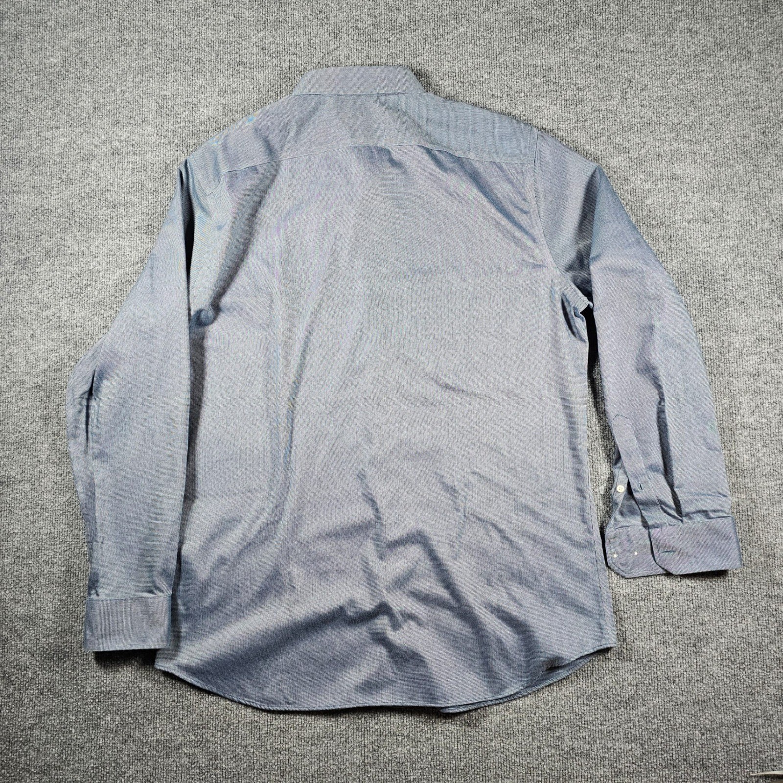 Banana Republic Mens XL Blue No-Iron Tailored Slim Fit Micro Pattern Dress Shirt