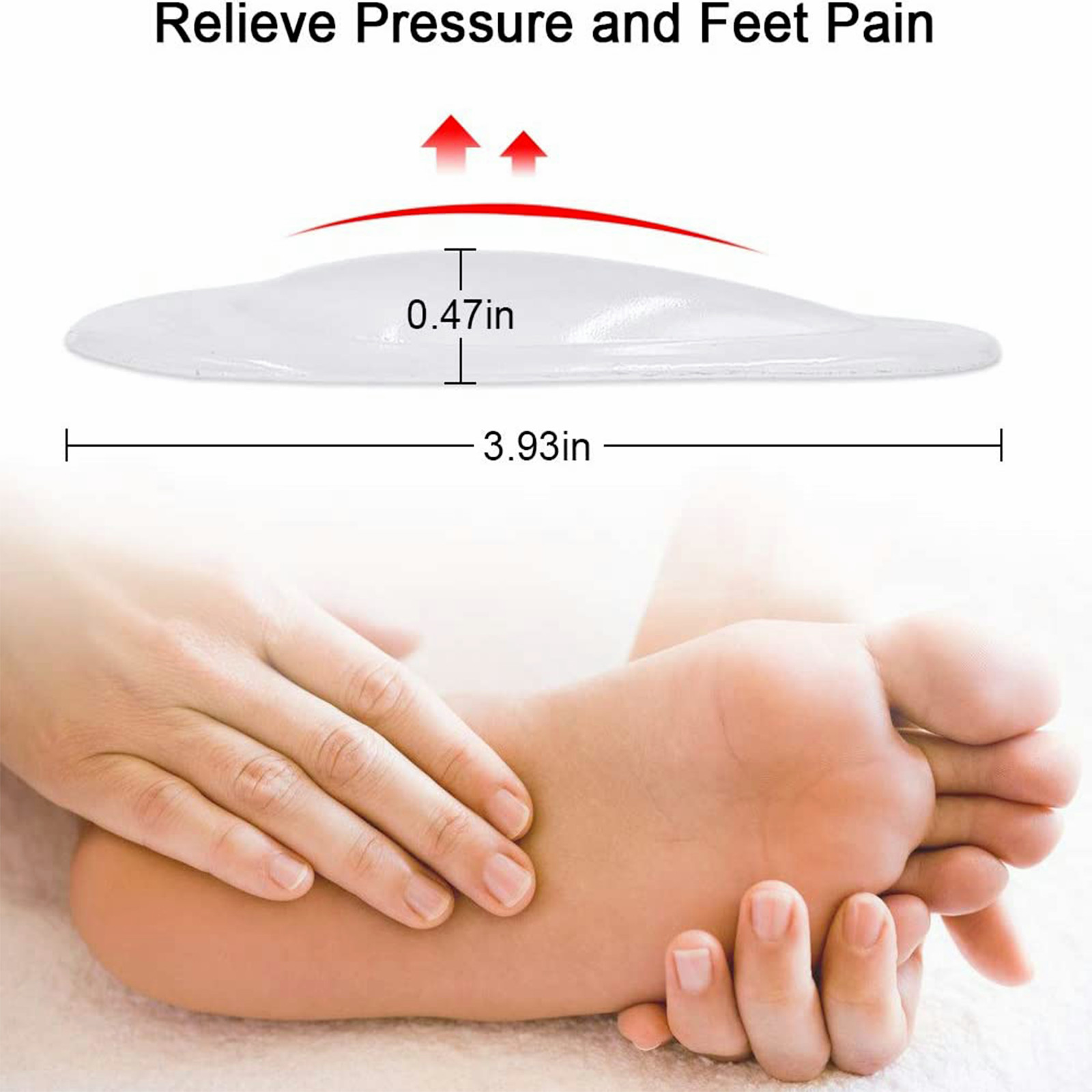 Gel Insoles Orthotic Arch Support Insoles Flatfoot Corrector Shoe Cushion Insert
