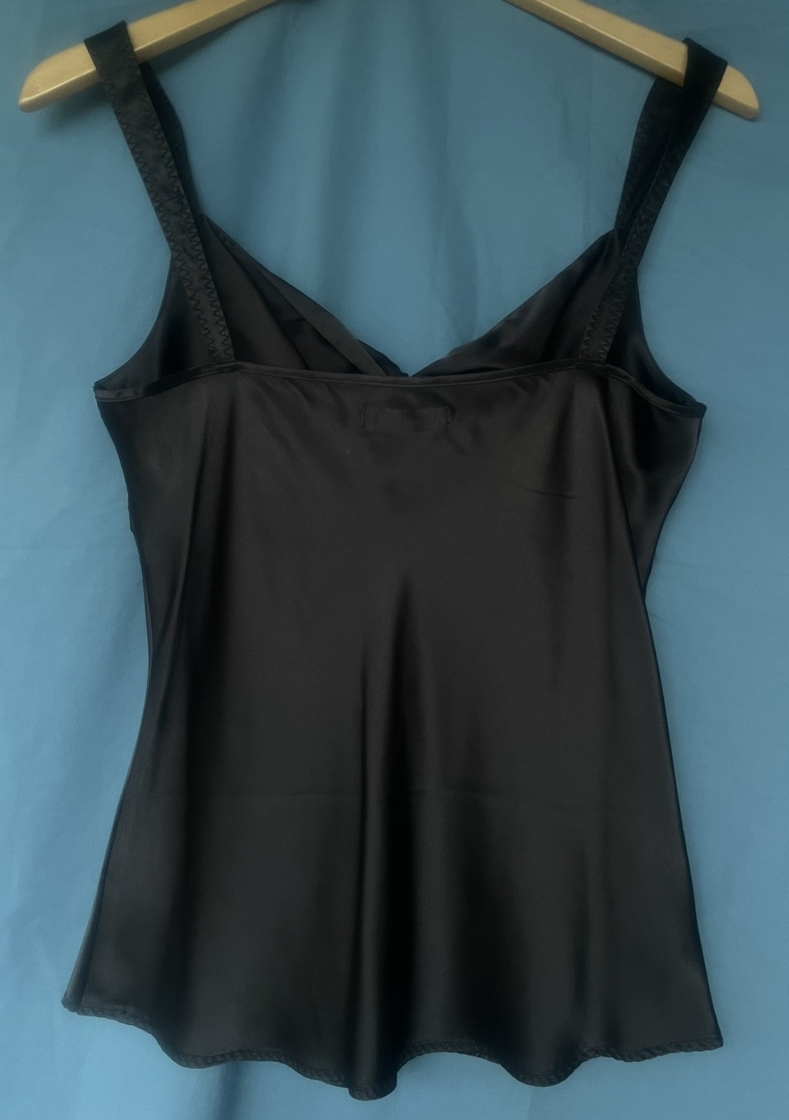 NWOT Size 10 Black FIGLEAVES Camisole Poly Glossy ‘Satin’ Fabric, $34 Retail