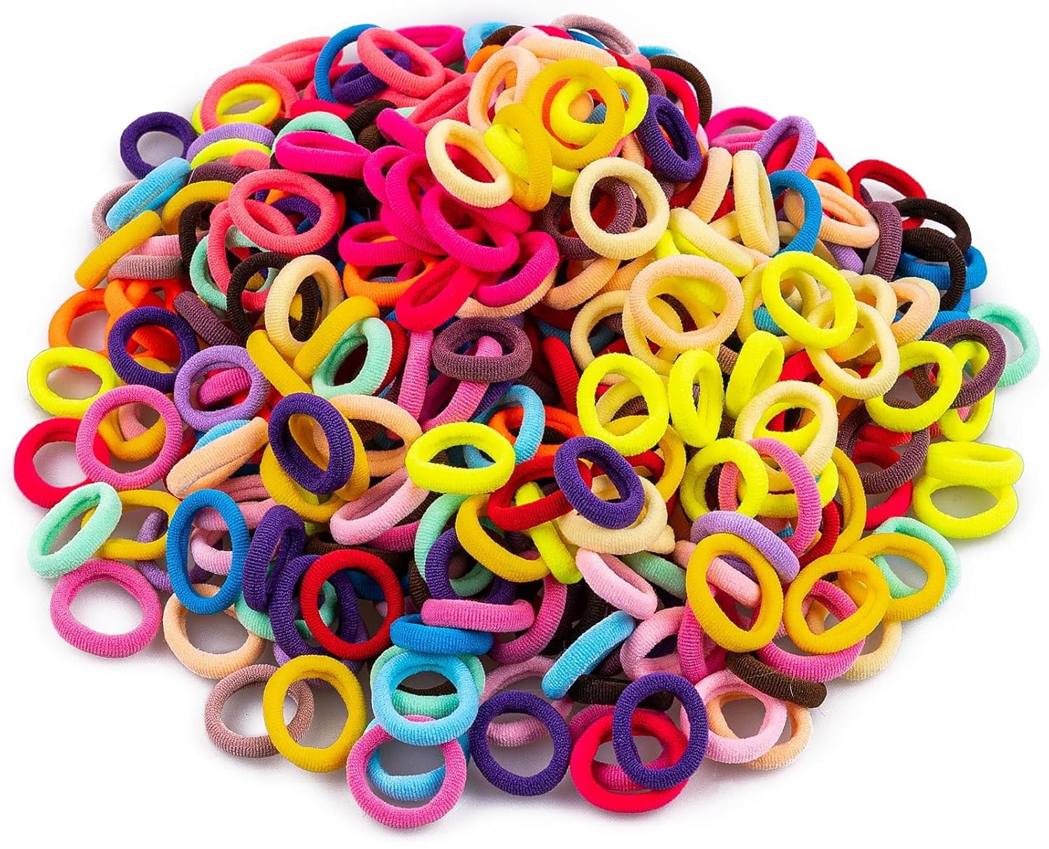 400 PCS Multicolor Cotton Hair Ties Small Baby Hair Ties for Kids and Girls