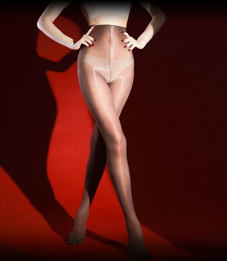 5D Oil Glossy Shiny Five-Toe Pantyhose High-Stretch Ultra-Thin Tights Stockings