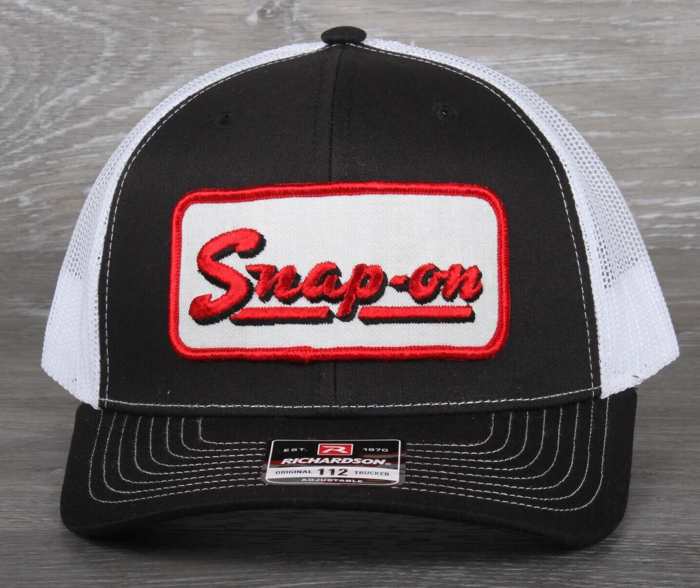 Vintage Snap-On Tools Patch on a Richardson 112 Trucker snapback hat