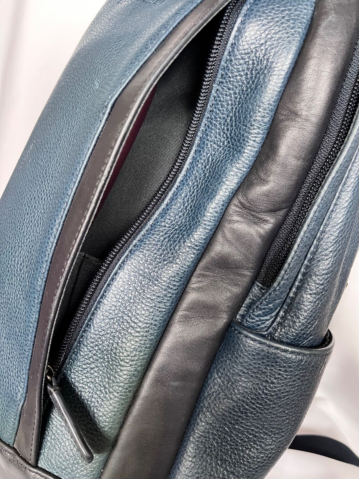 Coach Camden Leather Backpack Blue & Black F71060 Excellet! Unisex