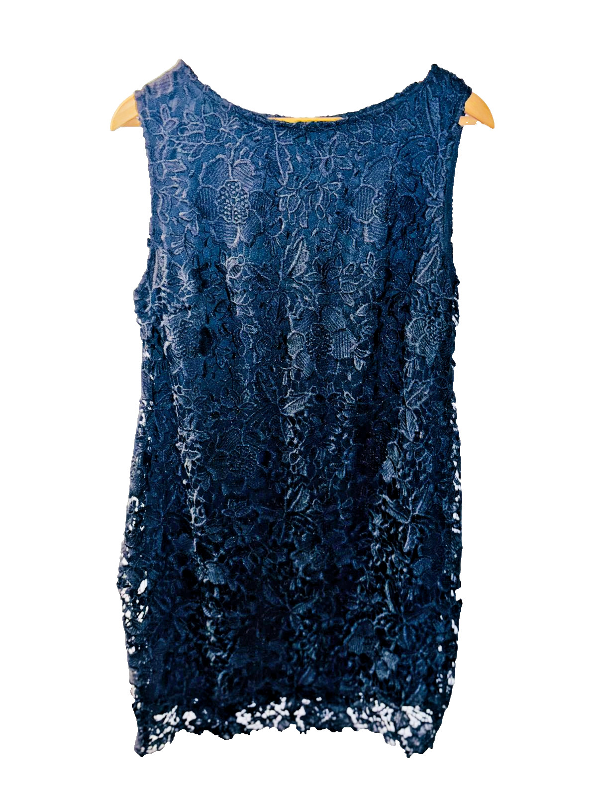 Wallis Sleeveless Lace Little Black Dress Fully Lined,Size-18,Lightweight,Formal