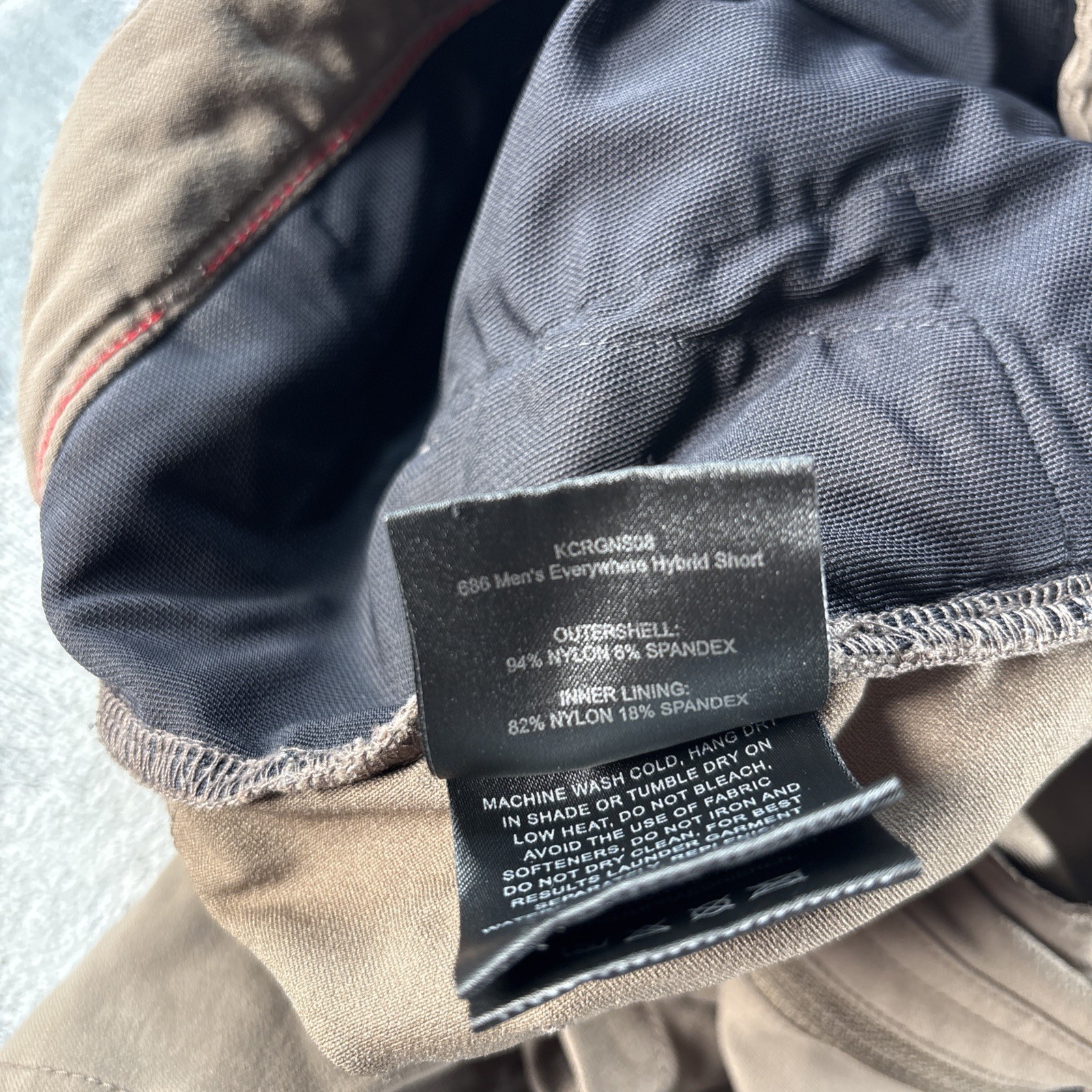 686 Everywhere Shorts Mens 32 Brown Chino Athleisure Performance Hybrid Gorpcore