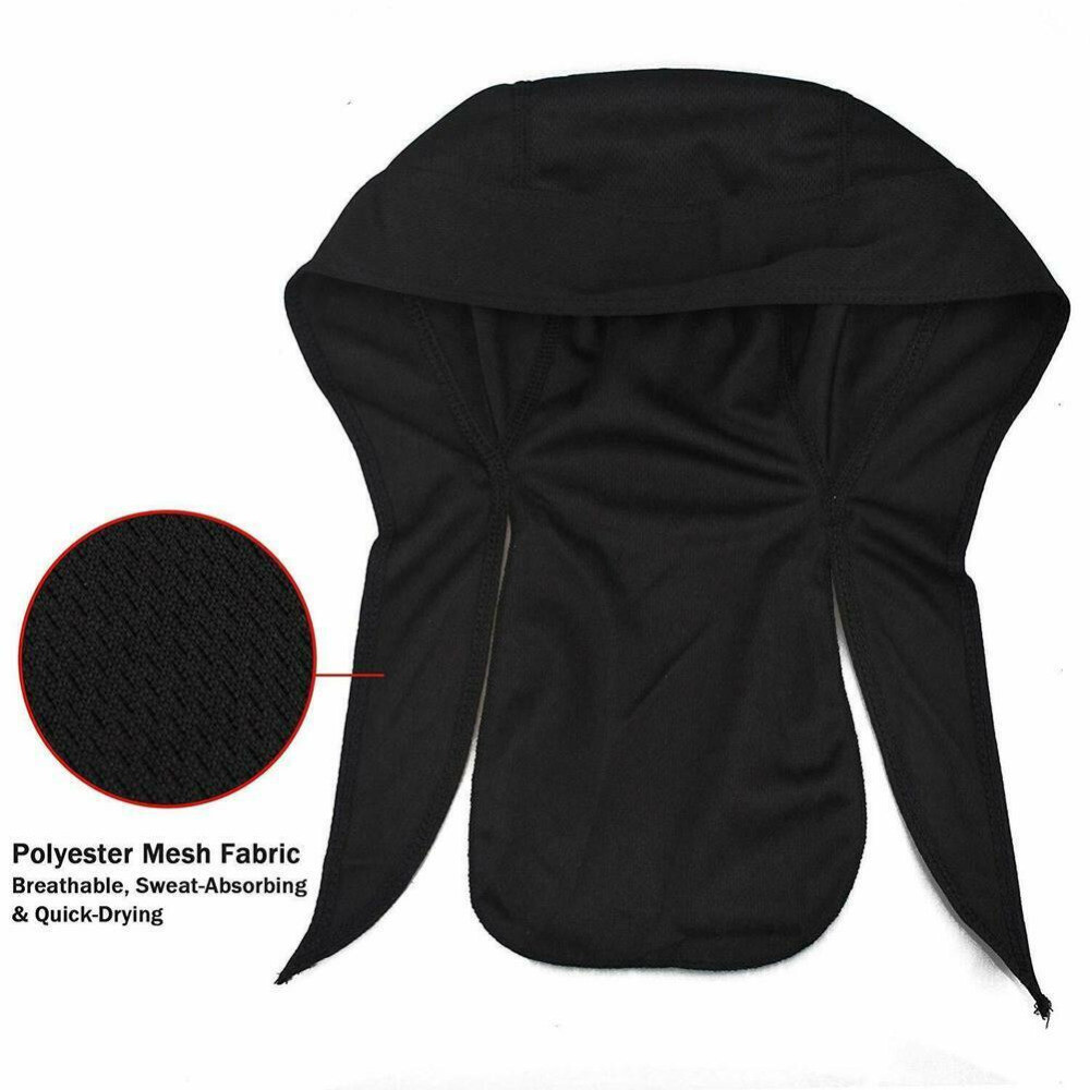 Motorcycle Wrap Biker Du Do Black Bandana Paisley Doo Rag Head Skull Cap Durag