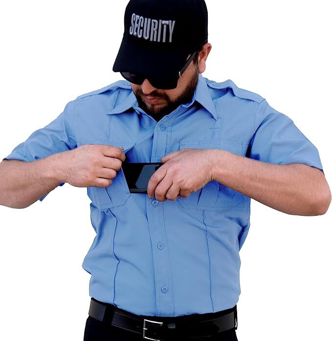 100% Polyester 4 Pocket Hidden Zipper Uniform Shirt Law Enforcement BDU Zipper