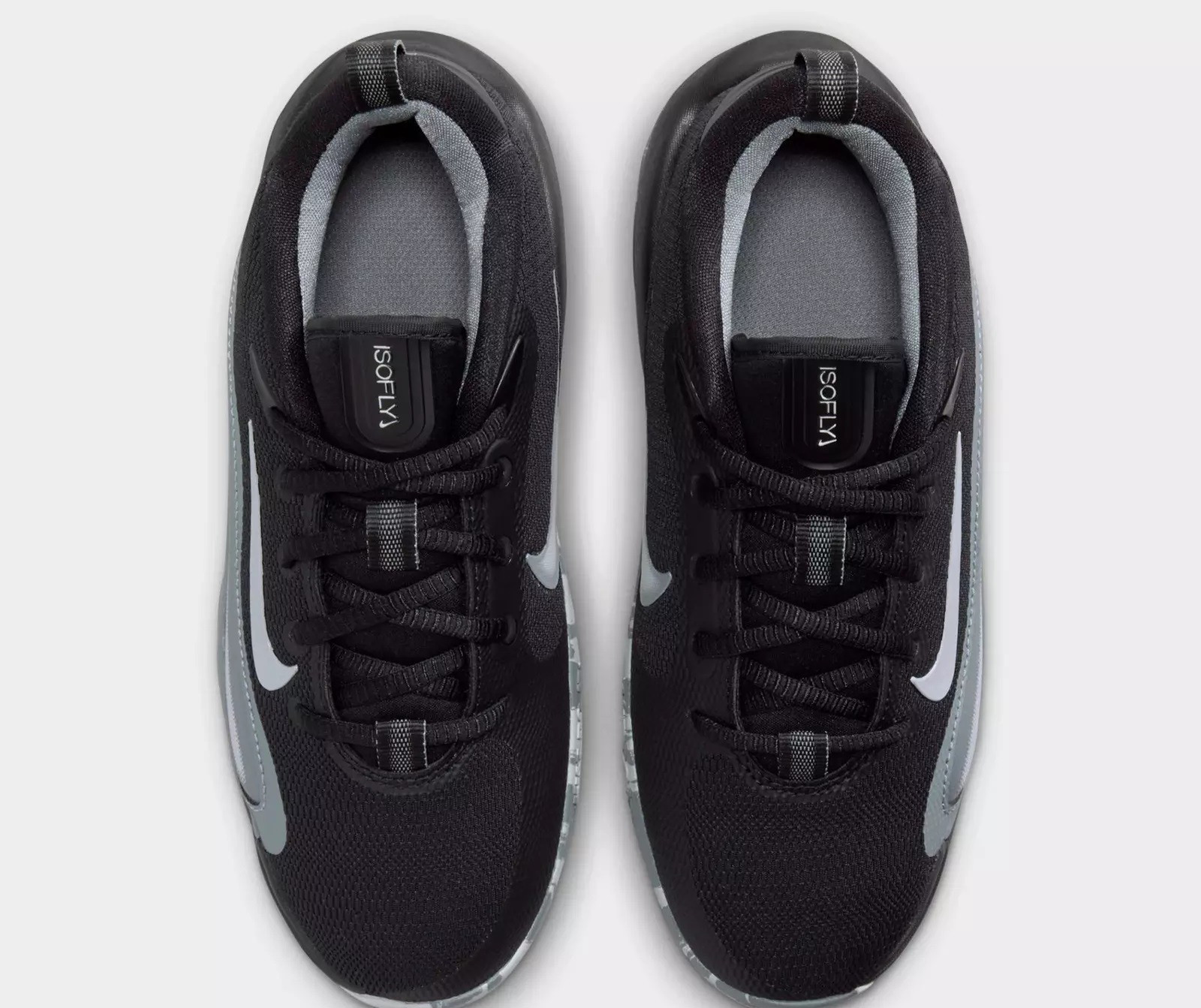Kid’s Nike IsoFly Basketball Gym Shoe (GS) Black/Wolf Grey-Cool Grey FN4384 001