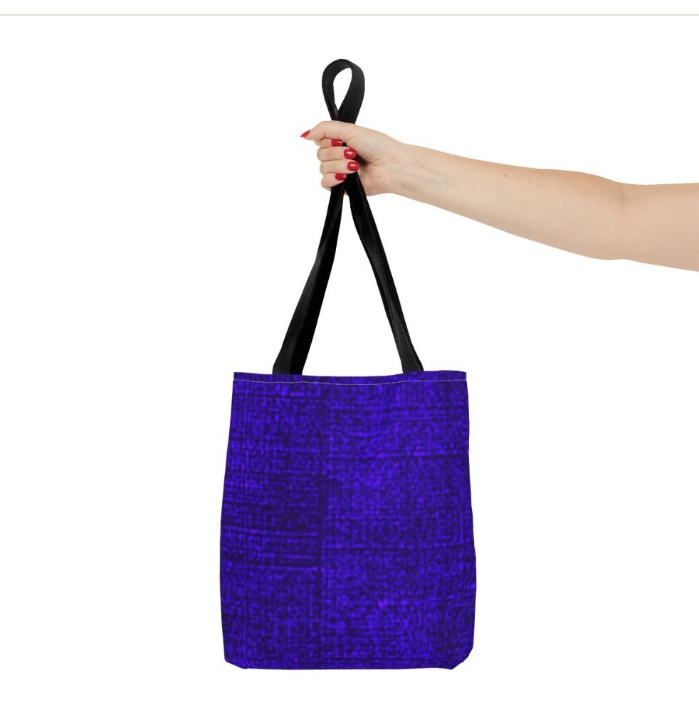 Tote Bag AOP Blue Textured Design