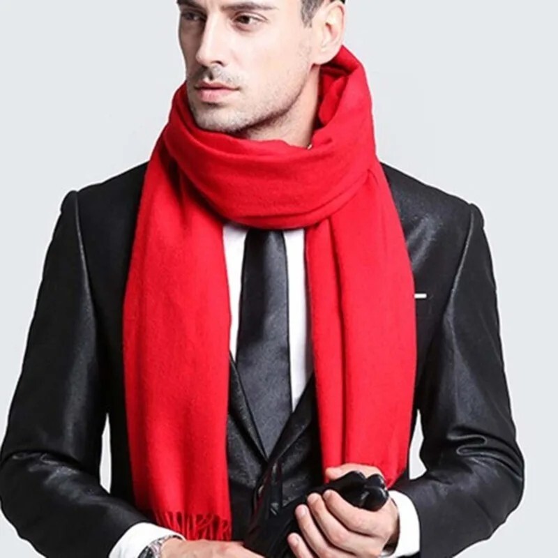 Brand Wool Scarves Winter Soft Warm Cashmere Shawl Thickened Long Tassel Shaw…