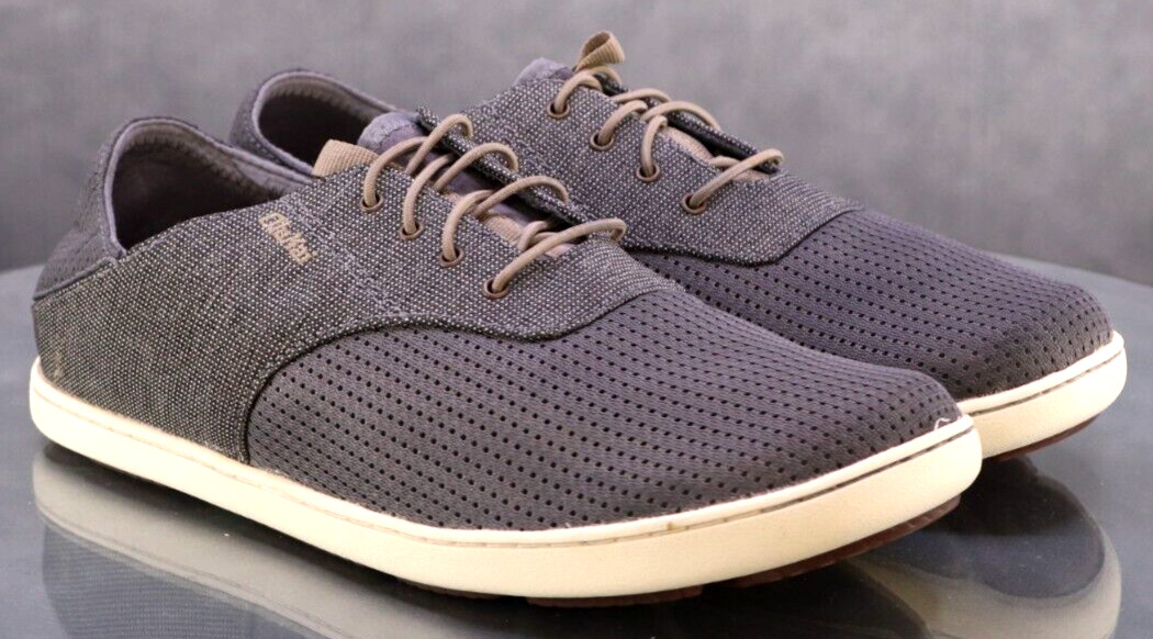 Olukai Nohea Moku $130 Men’s Knit Sneakers Shoes Size 8.5 Gray
