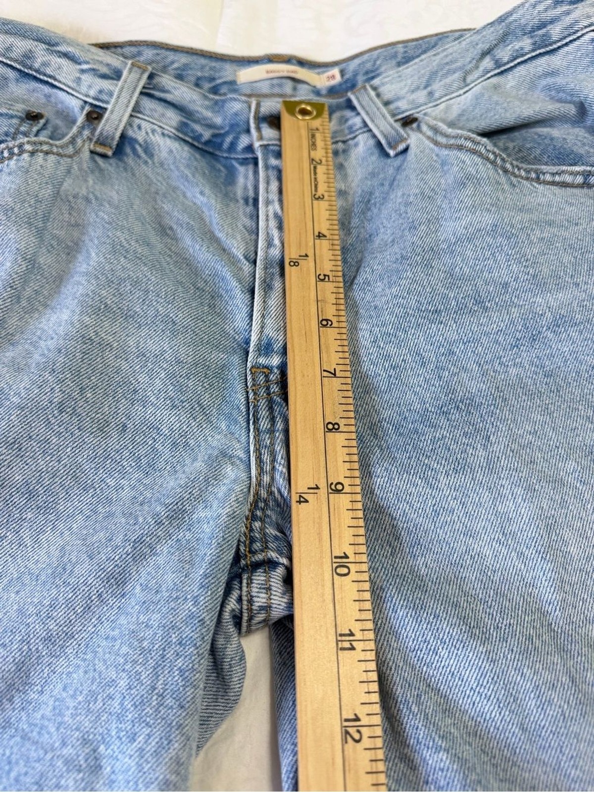 Levi’s Baggy Dad Jeans Womens 28 Light Wash High Rise Relaxed Wide Leg Denim