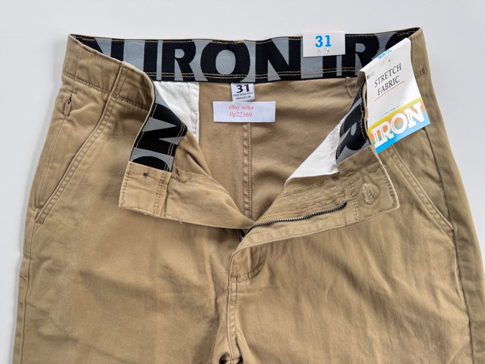 IRON CO Men’s Stretch Shorts (SIZE 31) Flex Waist Flat Front BOARDWALK New Tag!