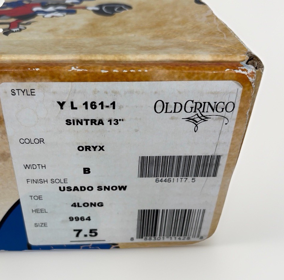 Old Gringo Yippee Ki Yay womens COWBOY BOOTS SINTRA 13″ 7.5 NEW SEE DESCRIPTION