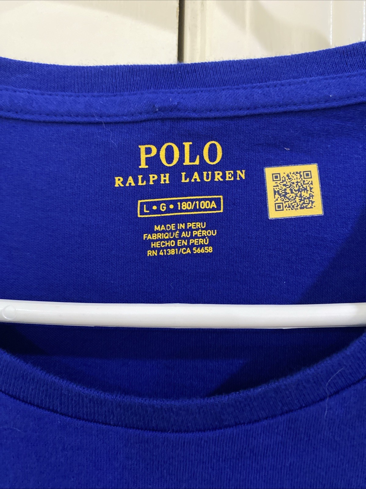 Polo Ralph Lauren Men’s Short Sleeve Blue/Gold Large Pony