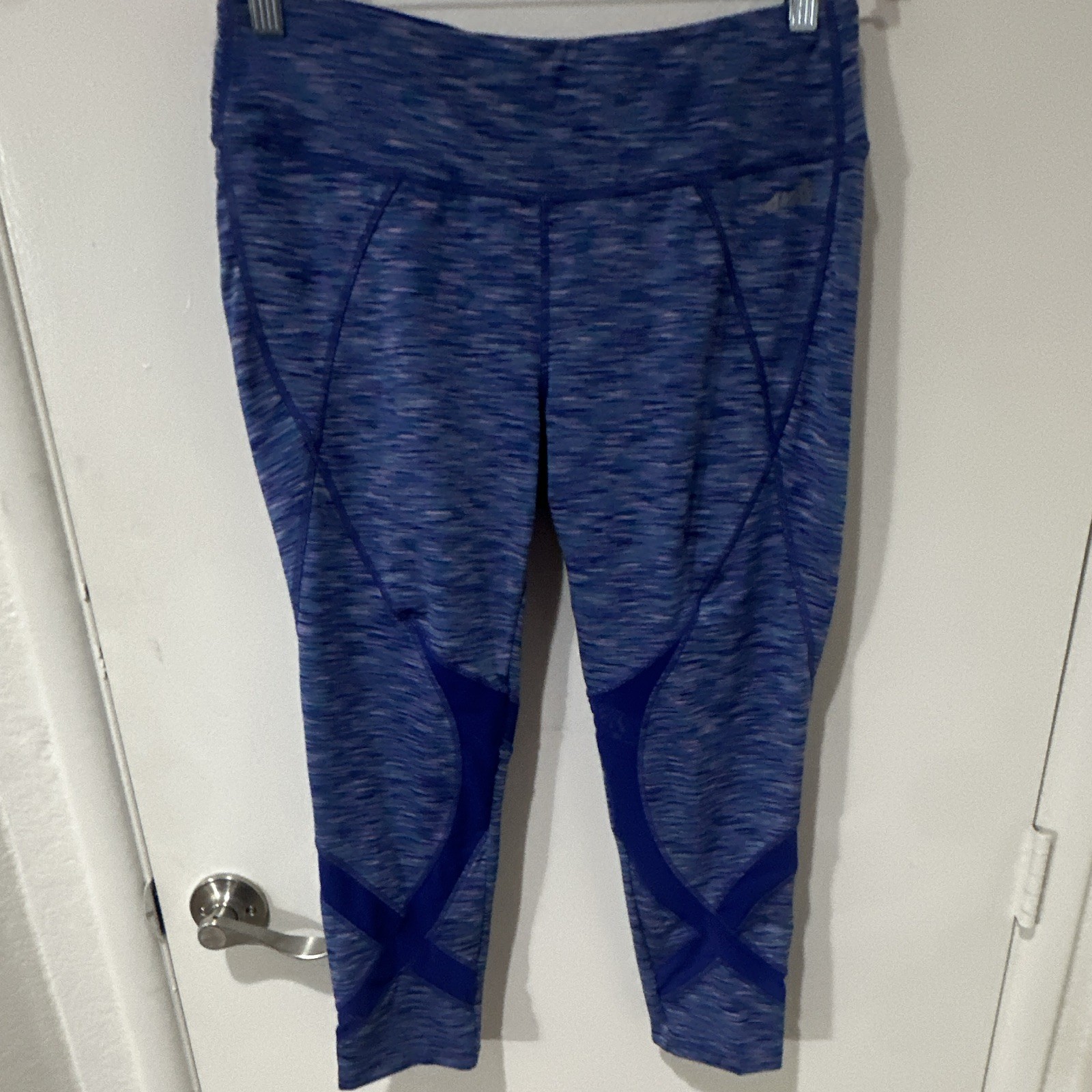 Avia Women’s Activewear Ankle Leggings Heathered Blue Purple L Stretch RA375270