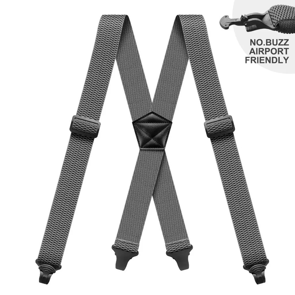 Heavy Duty Elastic Suspenders for Men Trouser Pants Braces Strap Work Belt