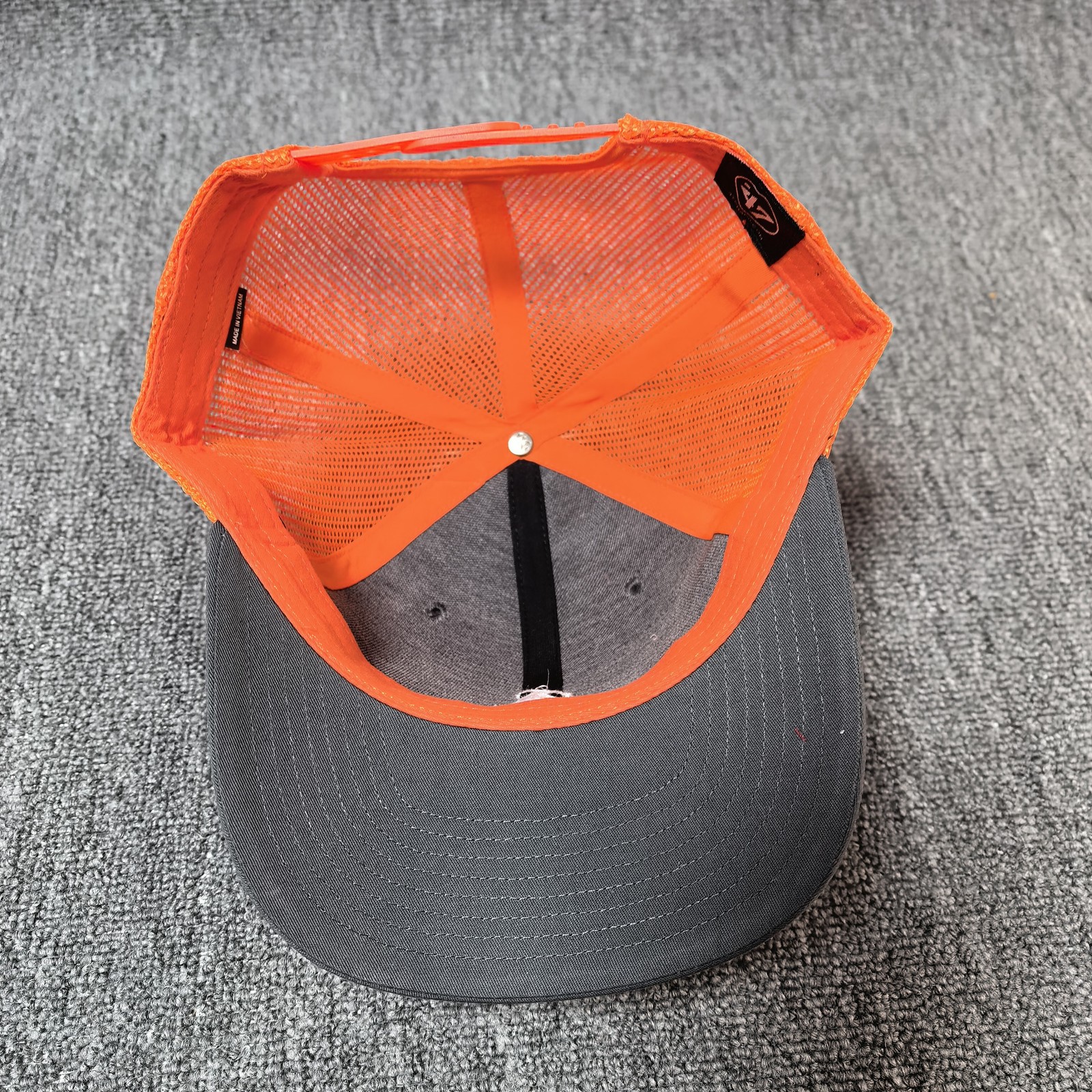’47 Brand Athletics Trucker Snapback Charcoal Orange Mesh Back One Size