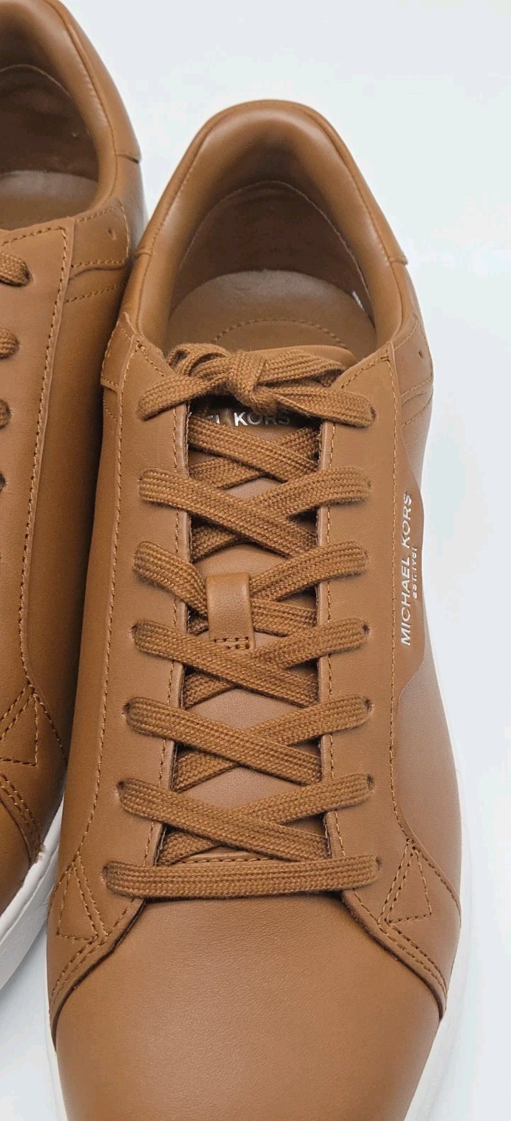 Michael Kors Men’s Lugage Brown Keating Leather Sneakers SIZE 9M/9.5M/10M NIB