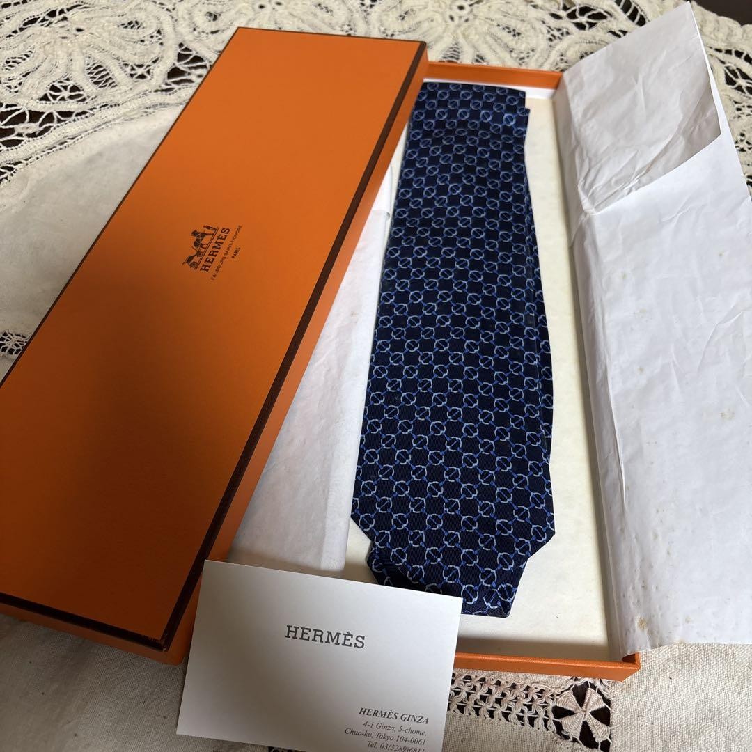 Hermes Tie – Used Long-Term Storage No Returns or Claims Accepted