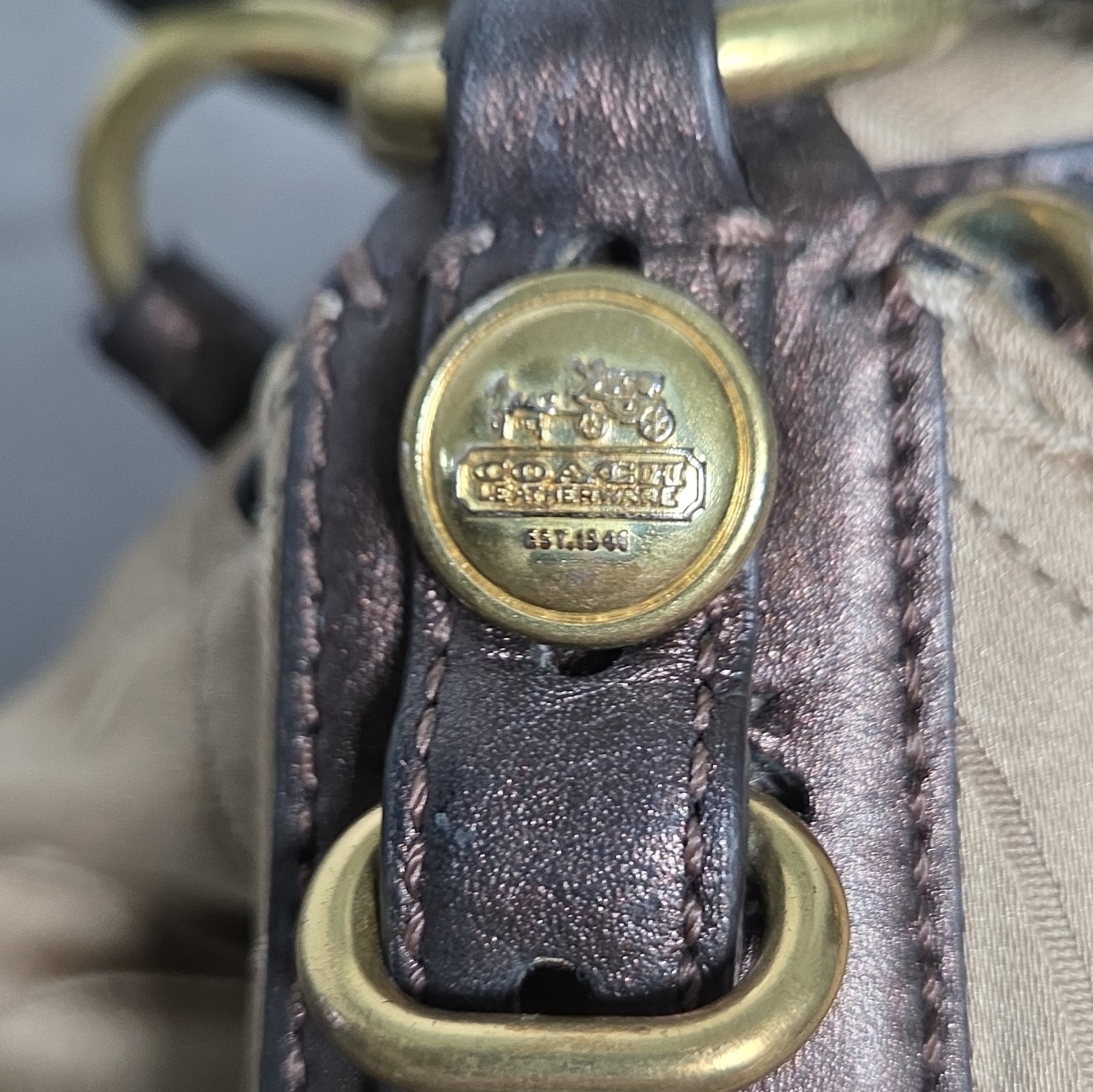 Vintage Coach Maggie Singature Hobo Shoulder Bag