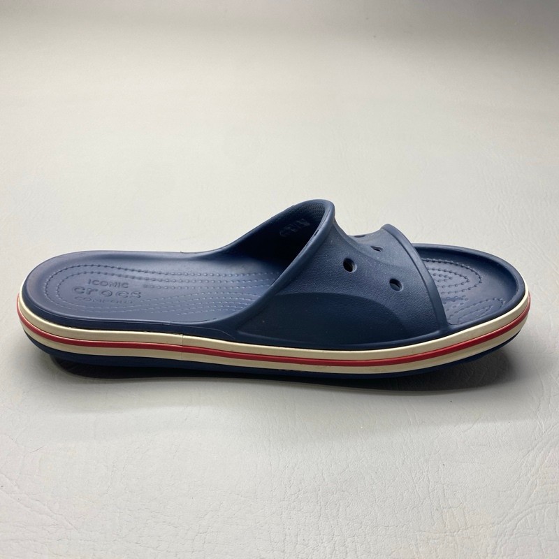 Crocs Adult Bayaband Slide Classic Women’s 12 Men’s 10 Navy Blue Red 1523