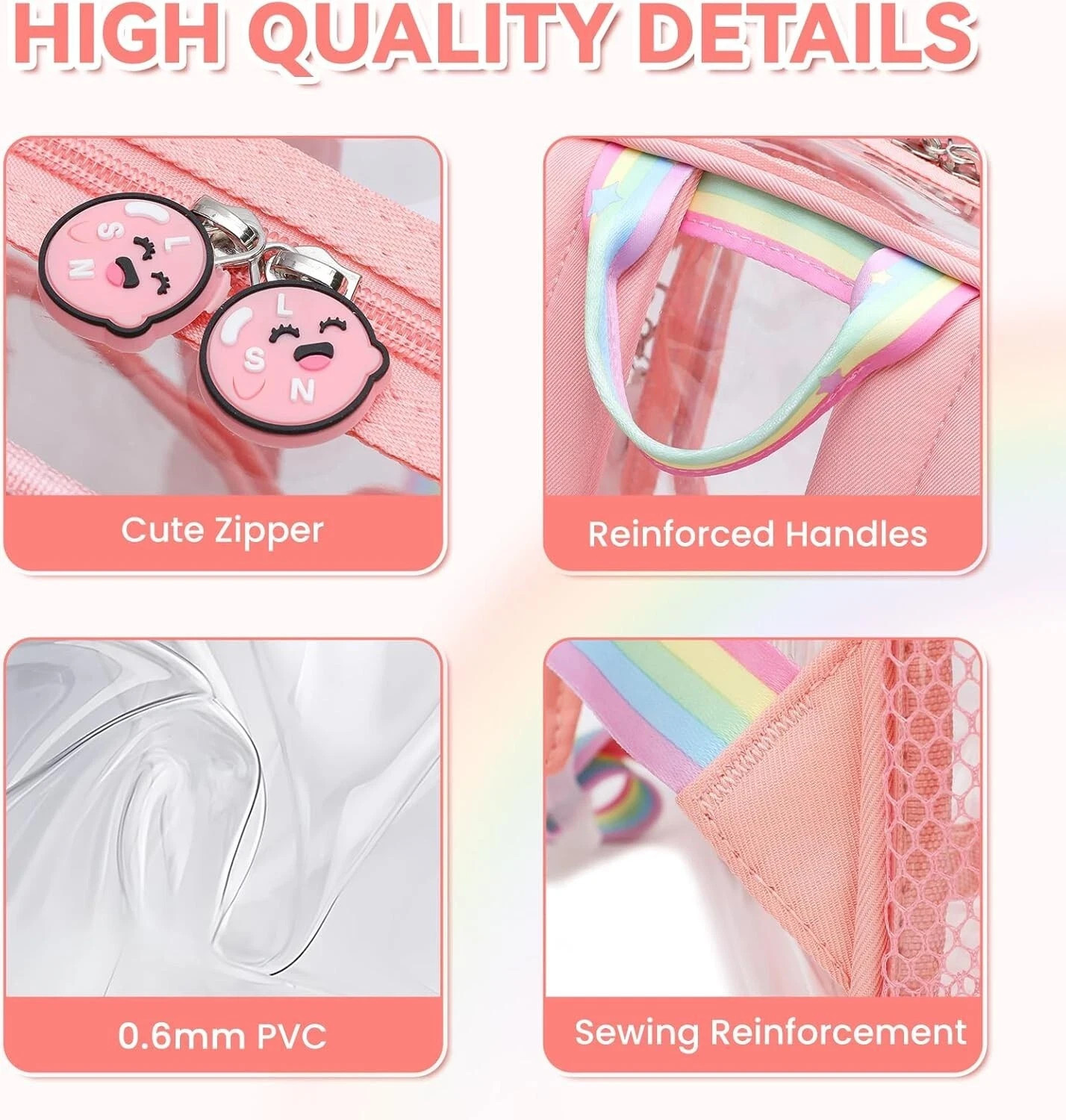 Clear Backpack Heavy Duty Transparent Backpacks Stadium Approved Women Men Kids