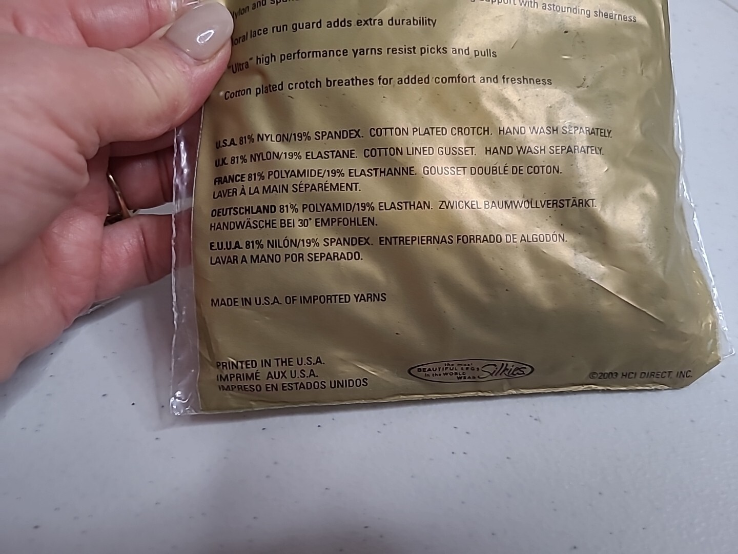 Vintage Silkies Ultra Shapely Perfection Pantyhose Nude 81% Nylon 19% Spandex