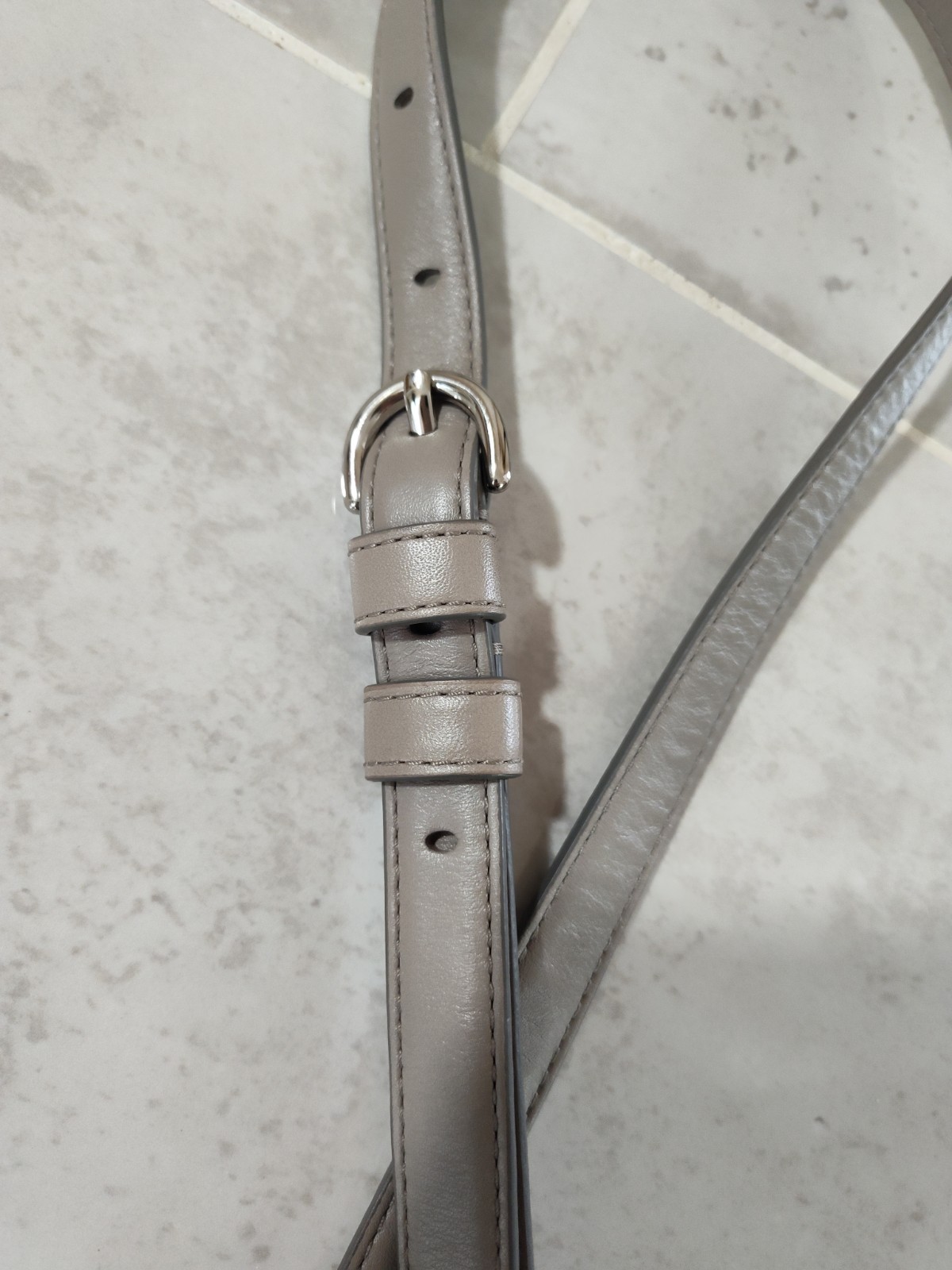 Coach Crossbody Bag Strap Grey Leather Gunmetal Adjustable Replacement