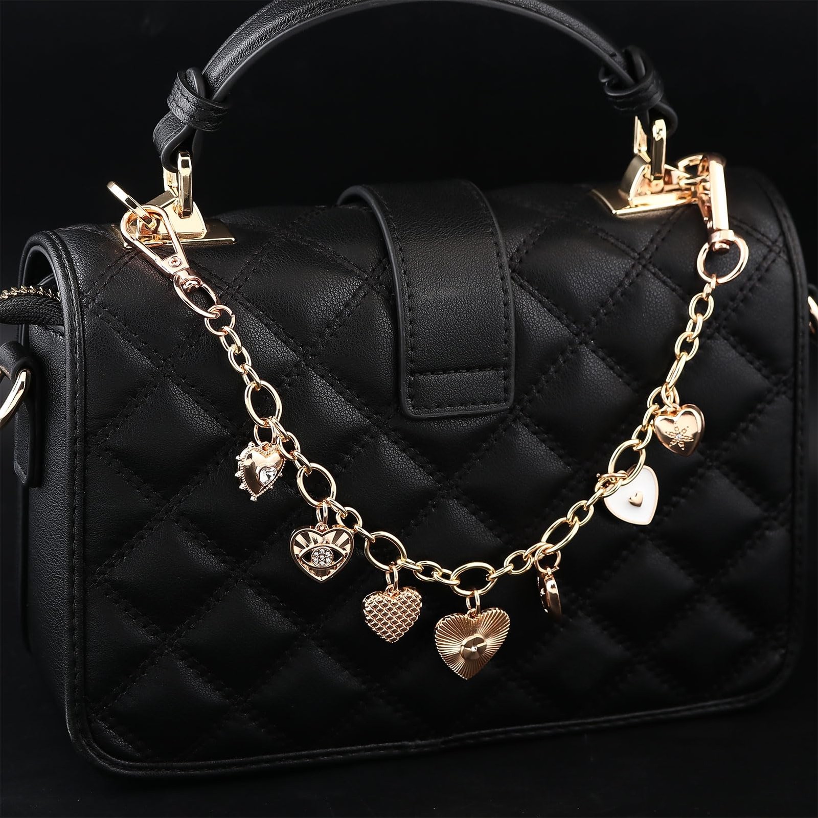 Bag Purse Charm Chain for Handbags – Gold Key Chain Accessories – Cute Keychain
