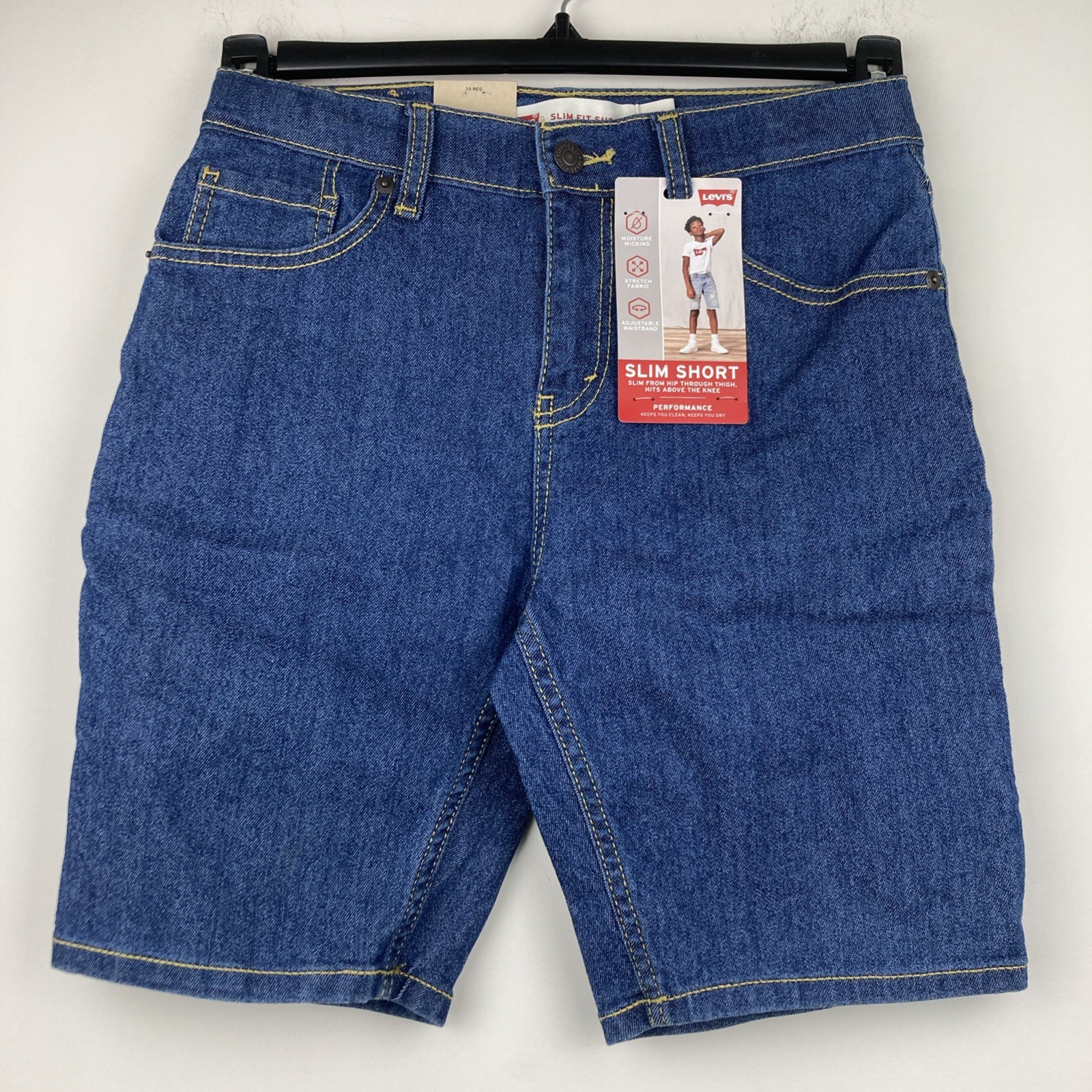 Levi’s Boys Zip Belt Loops Adjustable Waistband Short 14 reg E091303