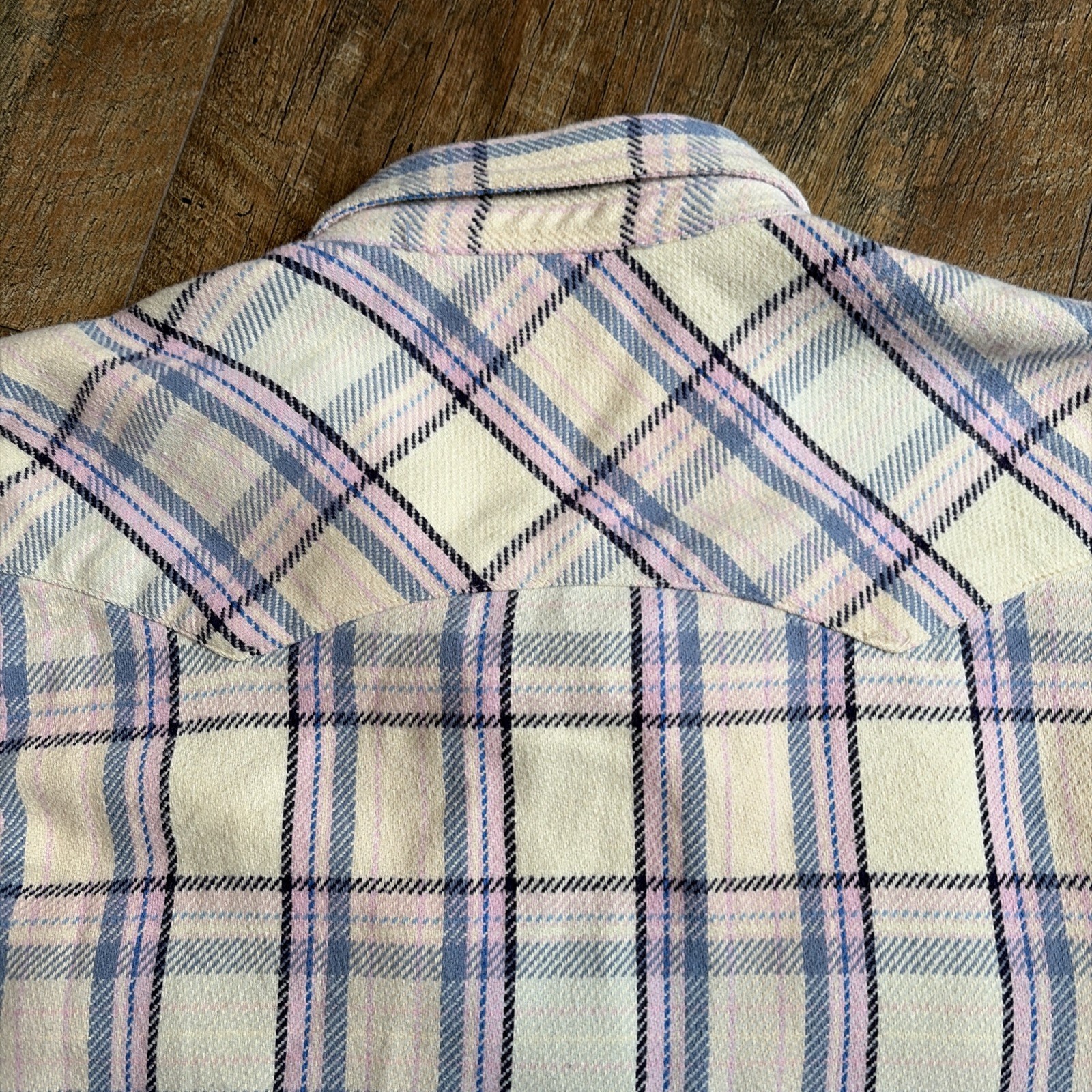 J Crew | 100% Cotton ‘Relaxed Fit’ Blue & Pink Plaid Pearl Snap Oversize Flannel
